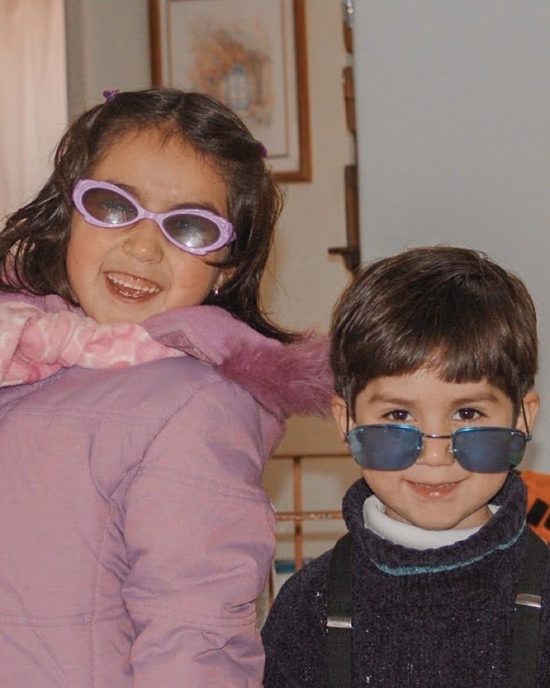 Mariana playing pretend as a child