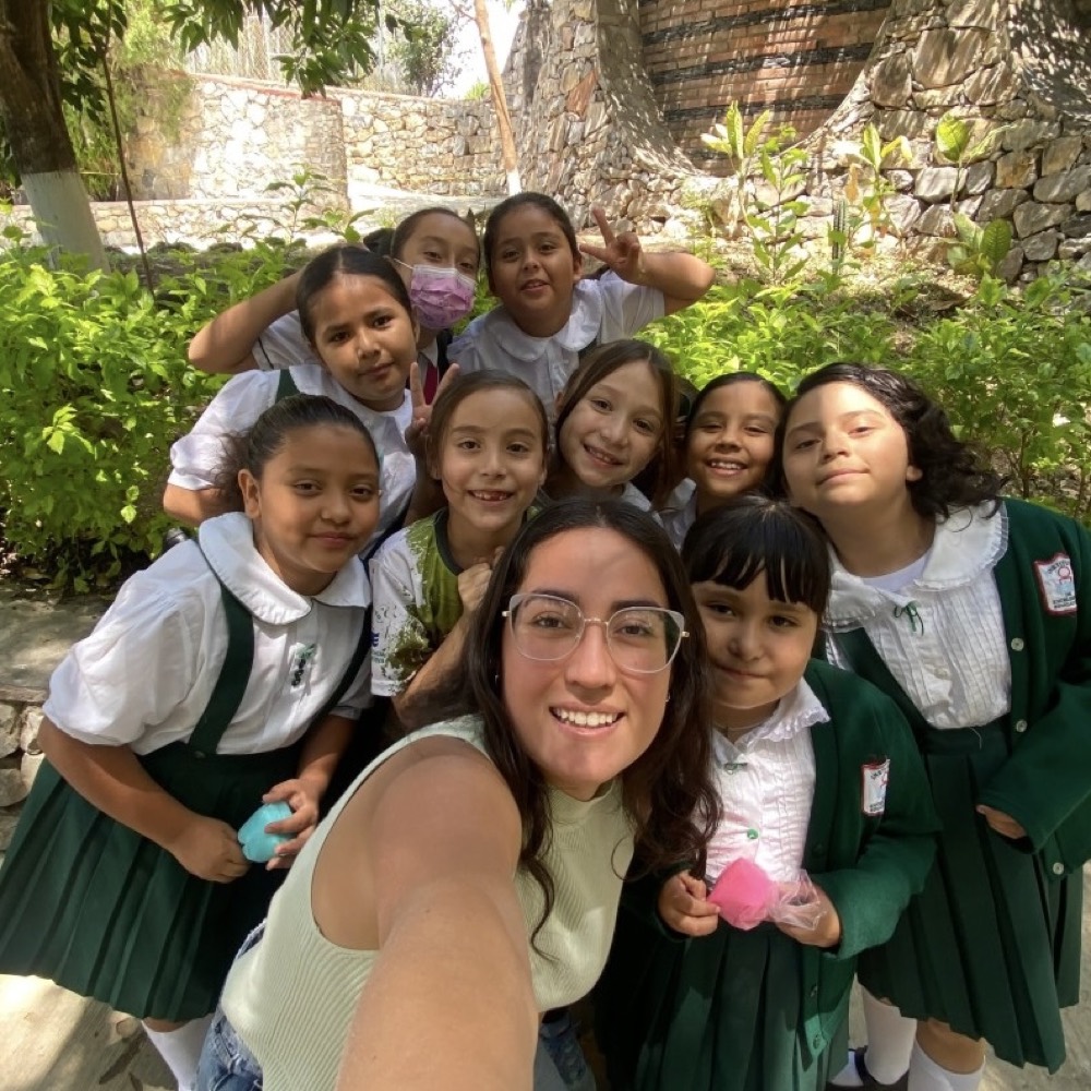 Mariana teaching in Mexico